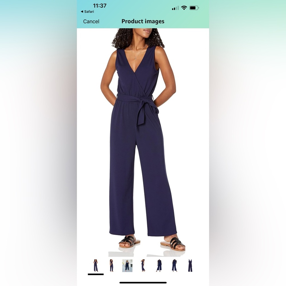 The Drop Women's @caralynmirand Sleeveless Wrap Jumpsuit